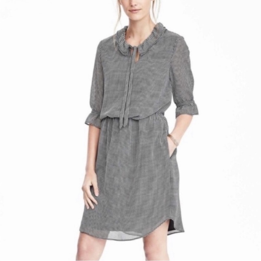 Banana Republic Houndstooth Shirt Dress